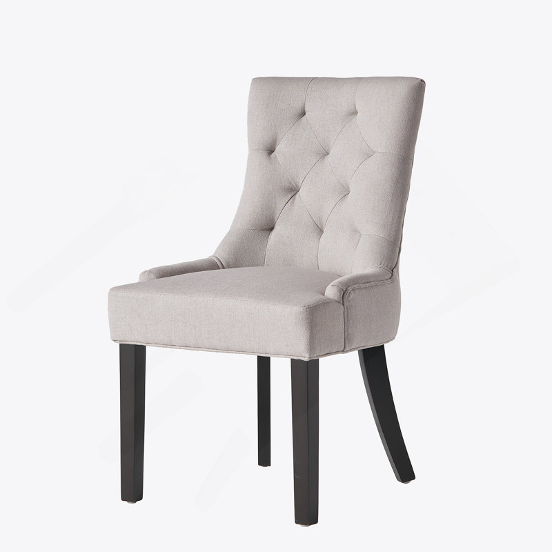 Dining Chairs, Light Grey Fabric