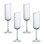 Newmoon Set/4 5.5 oz Crystal Flutes