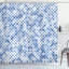  Rideau de douche mauve rétro Artsy + crochets-95078023-95078064