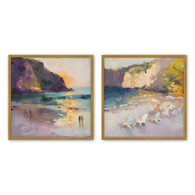 Ensemble de 2 pièces Nocturne Sunset Soiree encadrées par Azure Artisanal Studio
