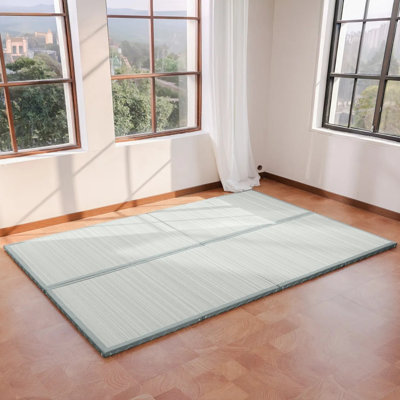 Zonli CocoShield Foldable Tatami Mat, Coco Fiber, Sleep,Yoga, 0.8"/1", Green, King