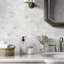 Iona Mist Hexagon 12 in. x 12 in. Polished Marble Mosaic Floor and Wall Tile