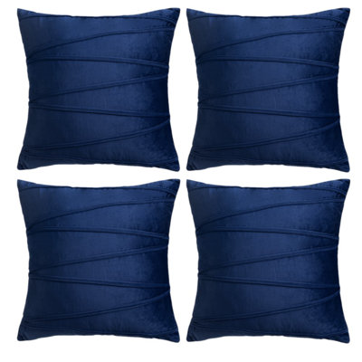 Ensemble de 4 coussins décoratifs en velours (inséré inclus)