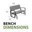 Banc en métal pour l'extérieur