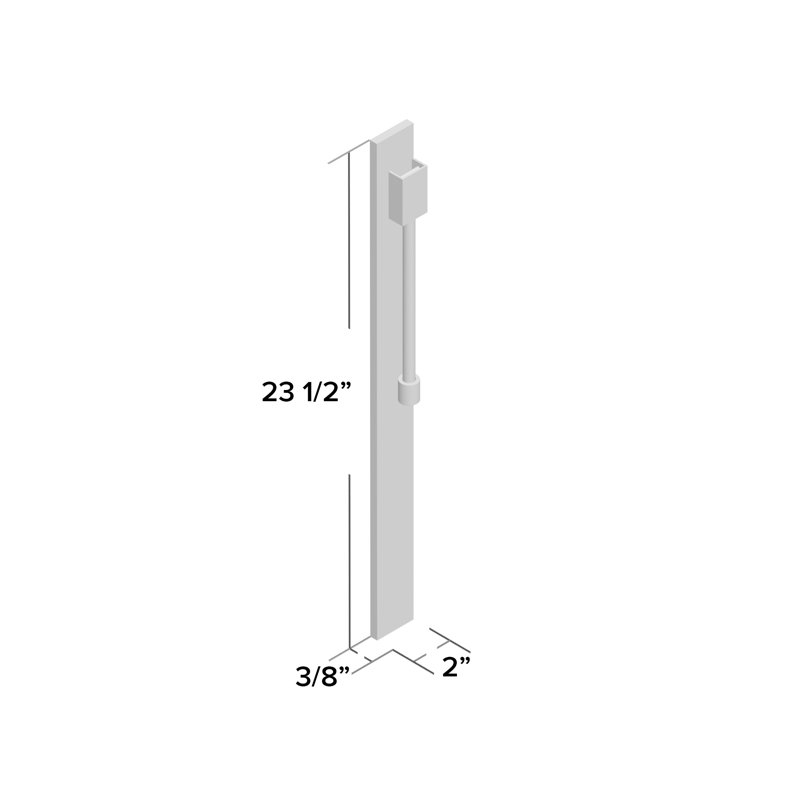 Libri Plug in Left Orientation Wall Mount, Brushed Aluminum