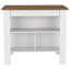 Îlot de cuisine, table de cuisine H 35 po, quatre pieds, trois tablettes de rangement ouvertes-434643742