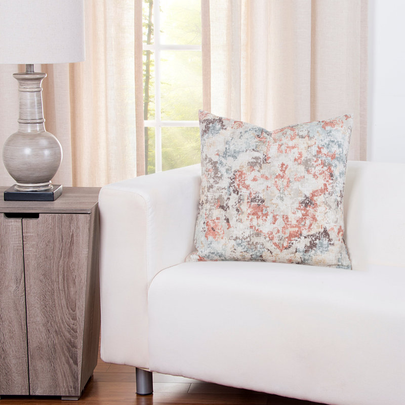 Geometric Cotton Reversible Throw Pillow, 26" x 26"
