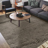 Moroccan Wool Area Rug in Dark Gray