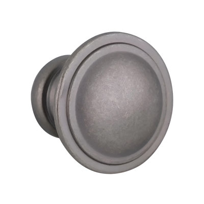 Brixwell BX2PK29116WN Two Ring Style Kitchen Cabinet Knob, 1-3/16" Diameter, 11/16" Base, Weathered Nickel Finish Pair
