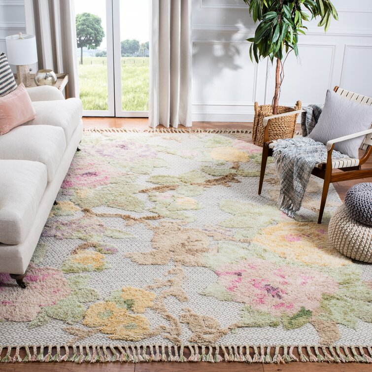 Bungalow Rose Mallon Hand Hooked Wool Geometric Rug & Reviews