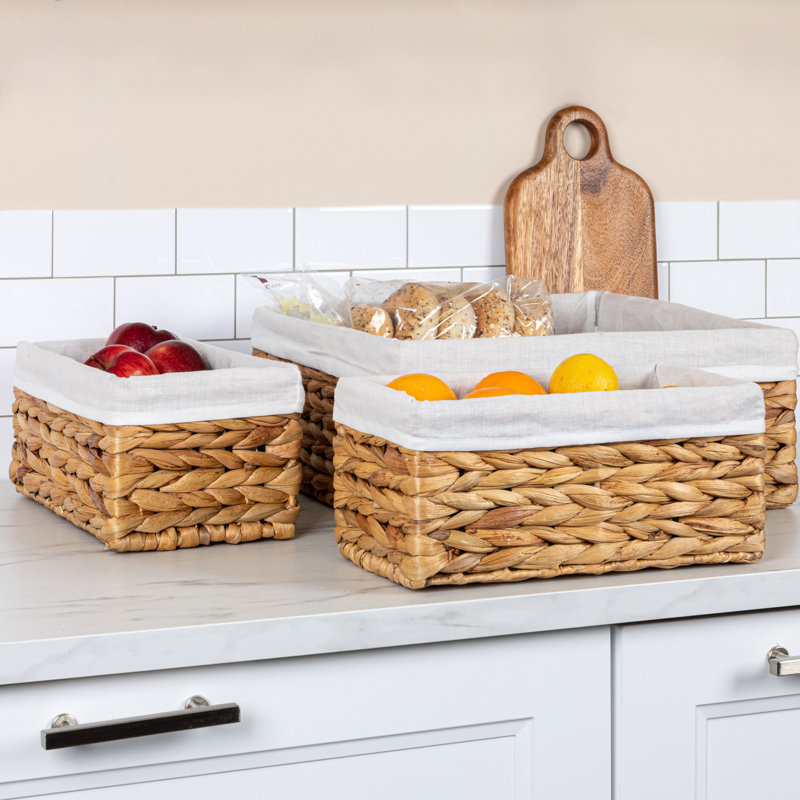 3 Piece Cimah Basket Set, Natural