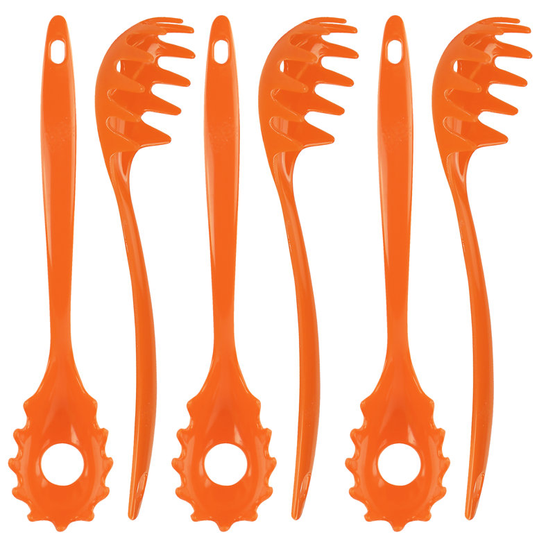 Reston Lloyd Melamine Spaghetti Forks, Orange