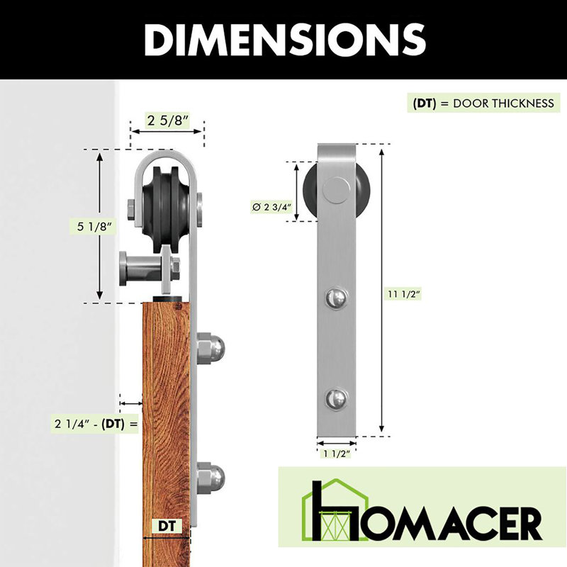 Brushed Nickel Classic Design Non-Bypass Single Track Two Door Hardware Kit, 48 in.