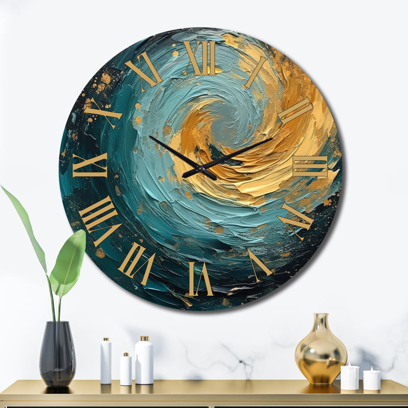 Horloge murale Golden Ocean, Très grand