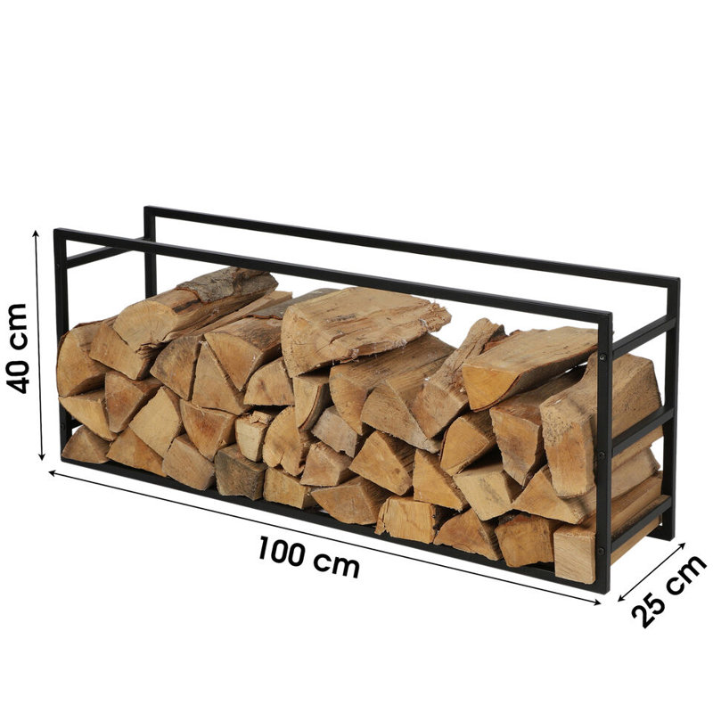 Ambriella 39.37cm W Metal Log Rack