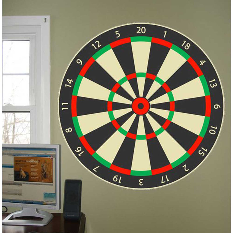 Adhésif décoratif jeu de fléchettes, H 48 po x l 48 po