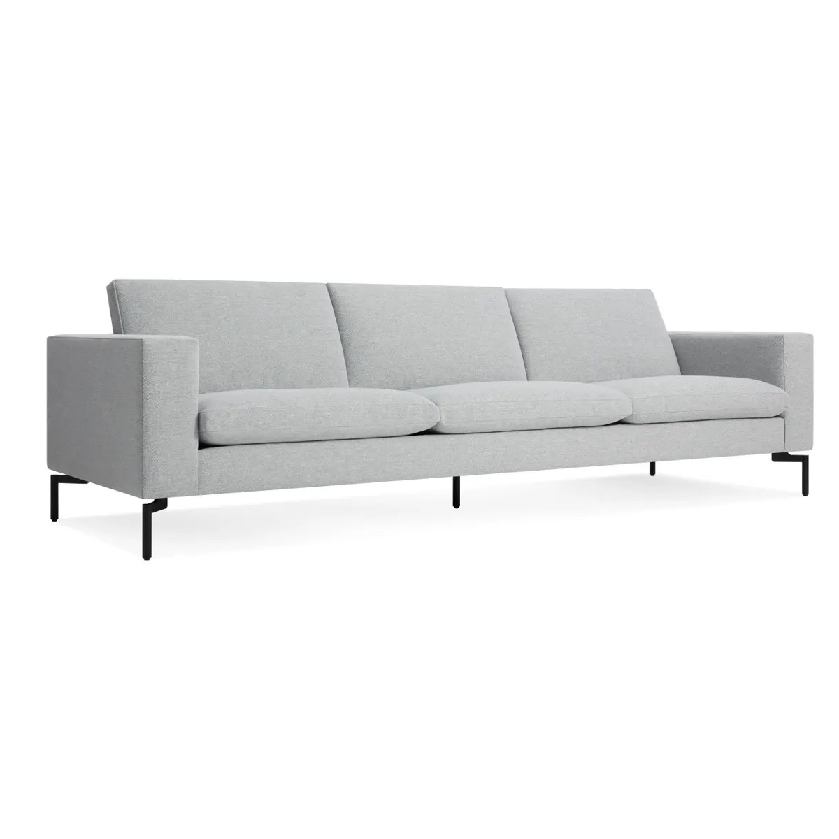 New Standard Upholstered Sofa, 32" H x 104" W x 35" D, Maharam Mode in Intaglio Crossweave, Black