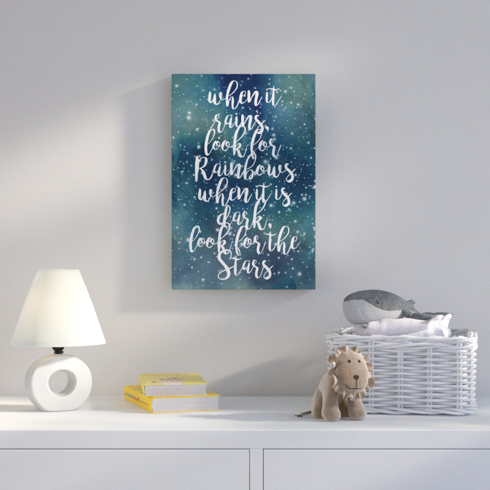Galaxy Quote I - Wrapped Canvas Typography Print