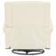 Fauteuils inclinables compacts en chenille, chaise berçante pivotante moderne pour la maison, blanc