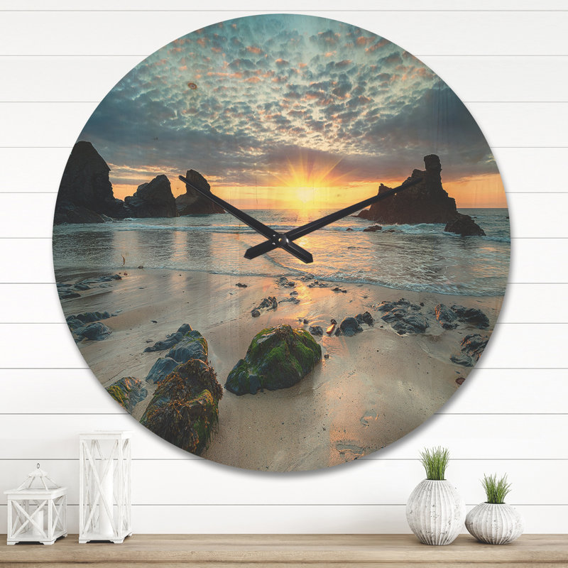 Magnifique horloge murale Porthcothan Bay, Grand