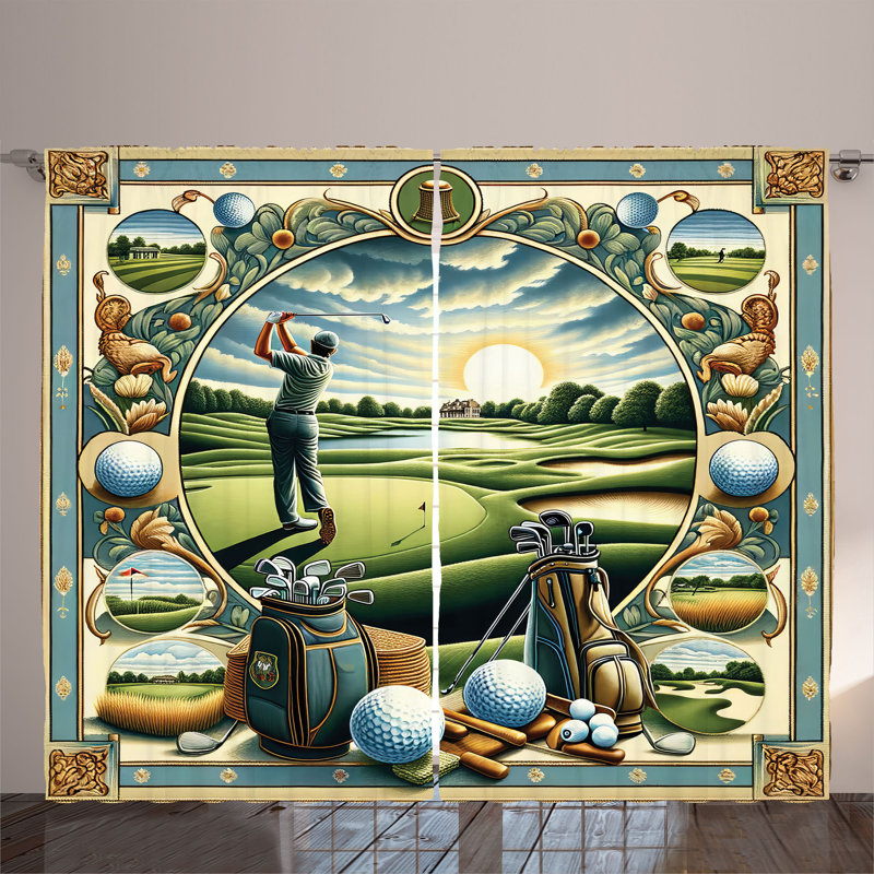 Semi Sheer Curtain Pair, 54" W x 63" L