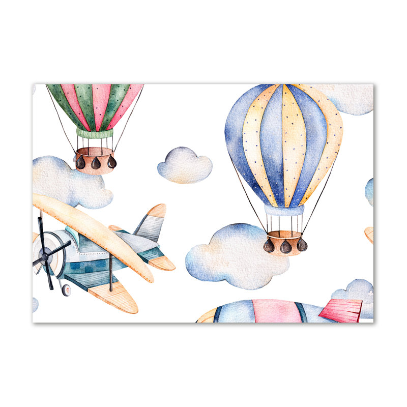 Planes And Balloons - No Frame Print on Canvas