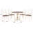 Modern Solid Wood 5-Piece Dining Set – Stylish Natural & Cream White Accents for Elegant Dining Room-2032340926