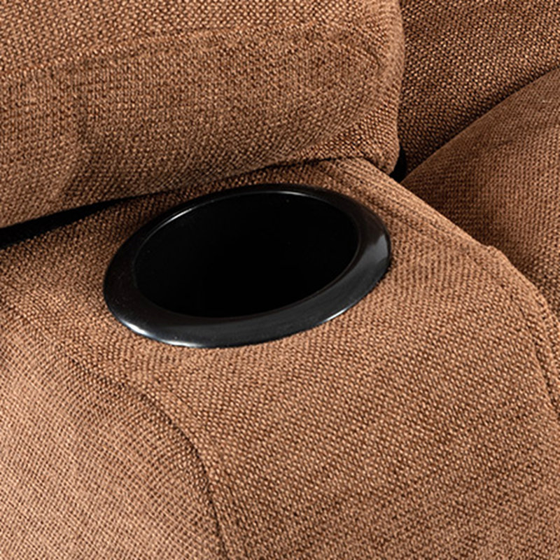 Fauteuil inclinable avec massage et vibration chauffante, Polyester brun