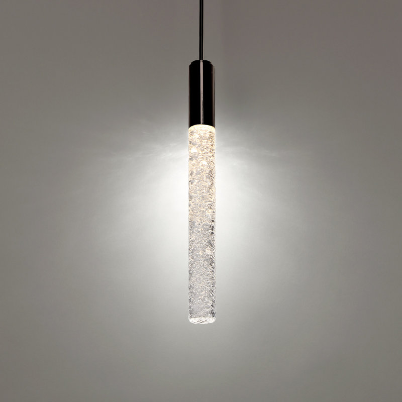 Modern Black Crystal LED Mini Pendant Light
