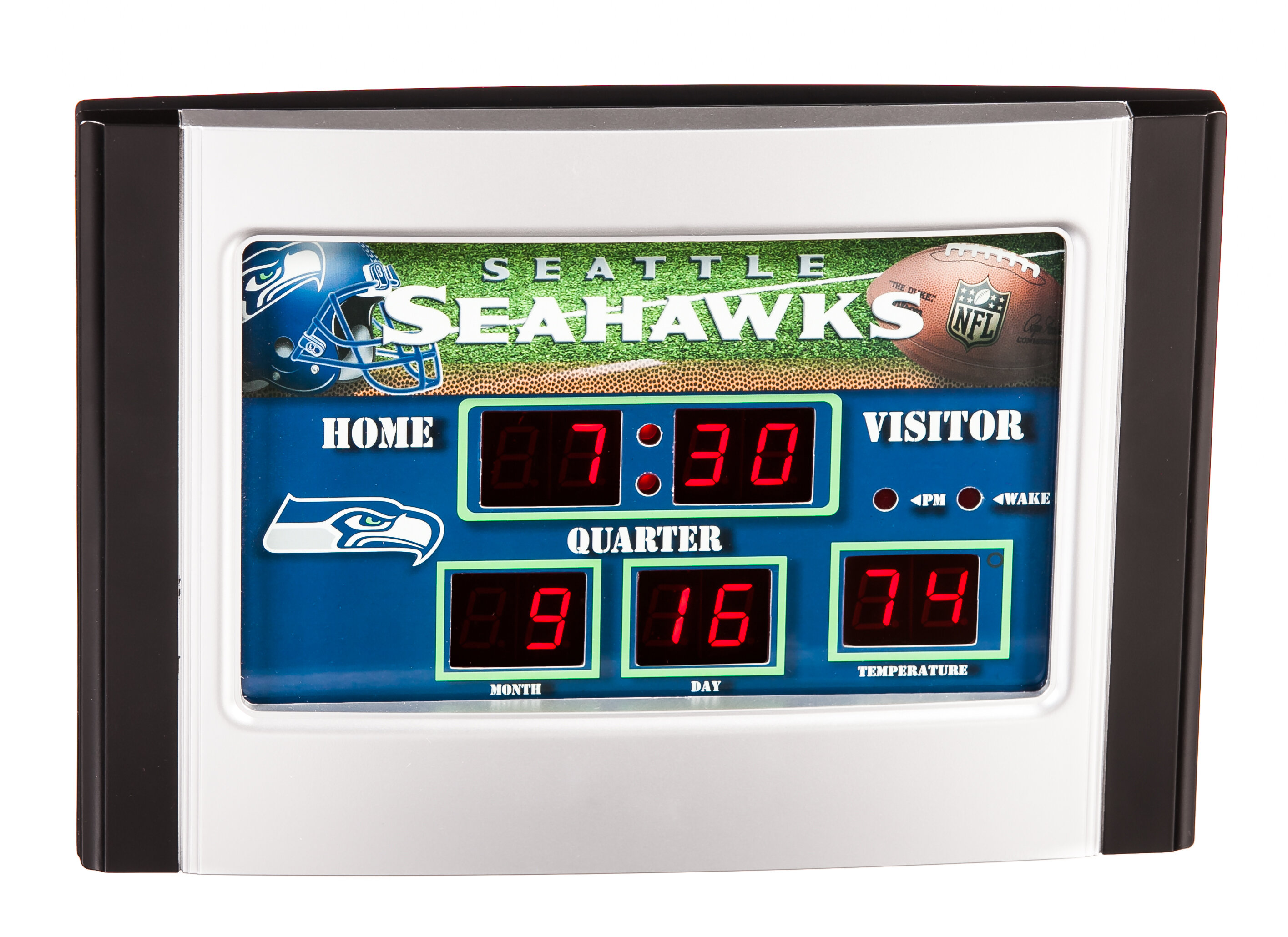 Vintage Seattle Seahawks Alarm Clock~Lafayette Watch Co~working Condition