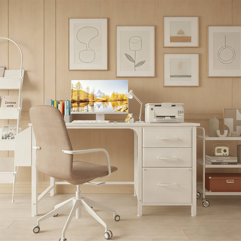Metal Base Computer Desk