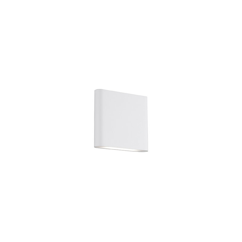 Slate Wall Sconce, LED, Frosted Glass, 5.5" H, White, 5.5" H x 6.125" W x 1.625" D