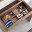 Nordic style clamshell black walnut dresser