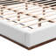 Lit rembourré en tissu élégant avec base en bois massif, confortable et durable pour les chambres modernes-1155790356