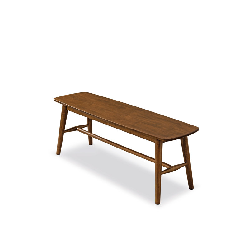 Mayers Cotton Upholstered Bench, 17.32" H x 47.24" W x 13.37" D, Walnut
