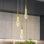 Mini luminaire suspendu à DEL en cristal à intensité variable en forme de goutte (3 lumières) à intensité variable - Idéal pour un îlot de cuisine, une chambre à coucher, un couloir ou un vestibule