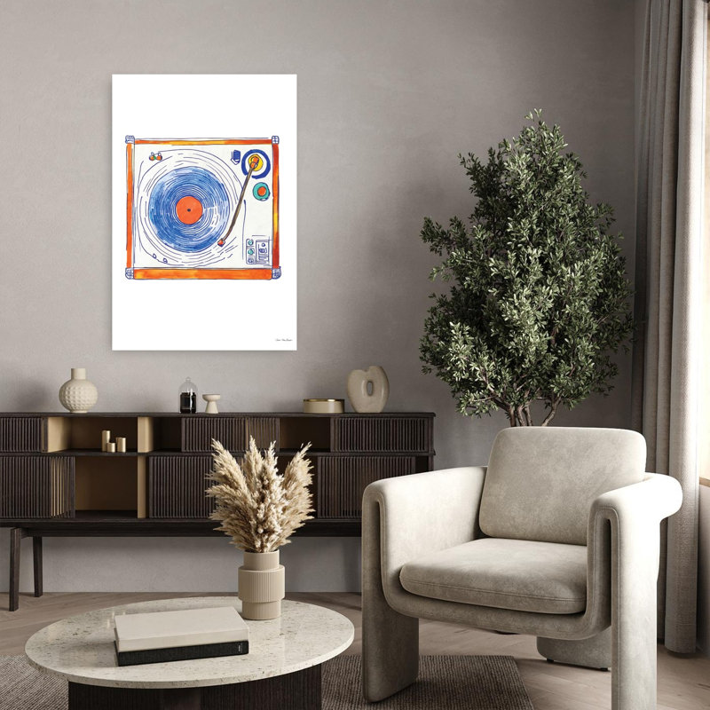 The Timeless Turntable Abstract Art contemporain, H 36 po x l 24 po