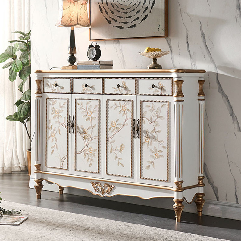 Banc de rangement blanc en bois manufacturé