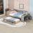 3 Drawers Wood Daybed with LED and Desk and Trundle and Charging Station-1105590789