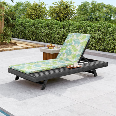 Chaise longue d'extérieur avec espace de rangement latéral