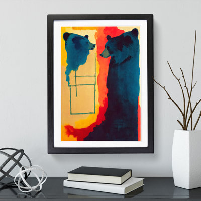 Bear No.3 Abstract - Single Picture Frame Print