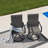 Staghorn 5-piece Swivel Patio Dining Set PVC-coated polyester Fabric Iron Outdoor Chairs And Table Set For Garden, Backyard, Poolside