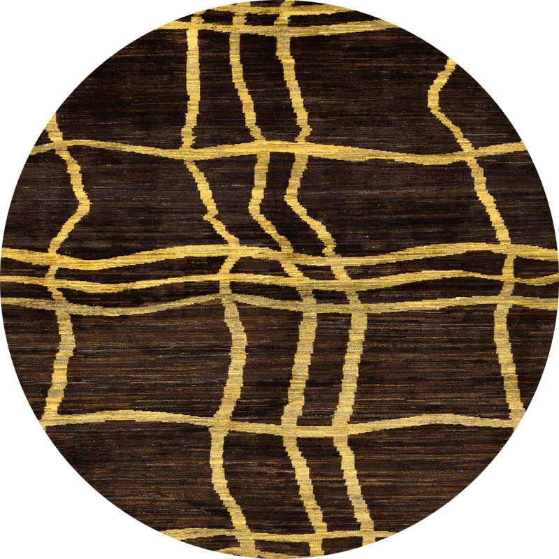 Tapis abstrait moderne 62, Rond 3 pi