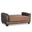 Causeuse convertible rembourrée avec rangement, causeuse en tissu de chenille-238133055