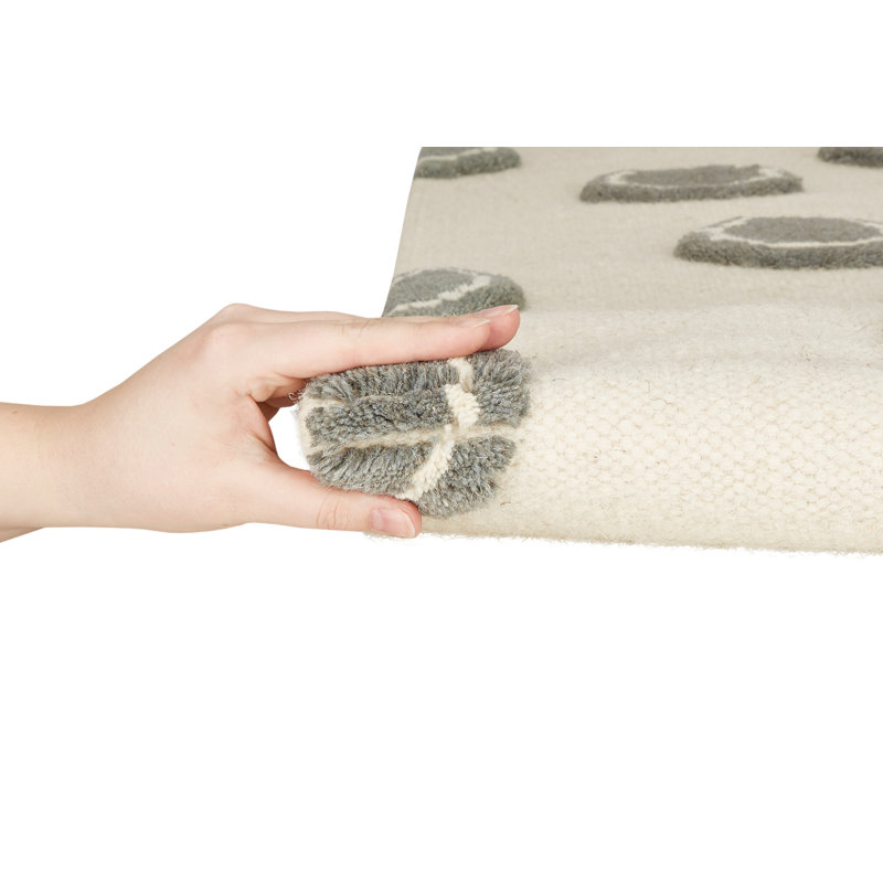 Ring Polka Dots Hand Woven Area Rug, Rectangle 160 x 230cm