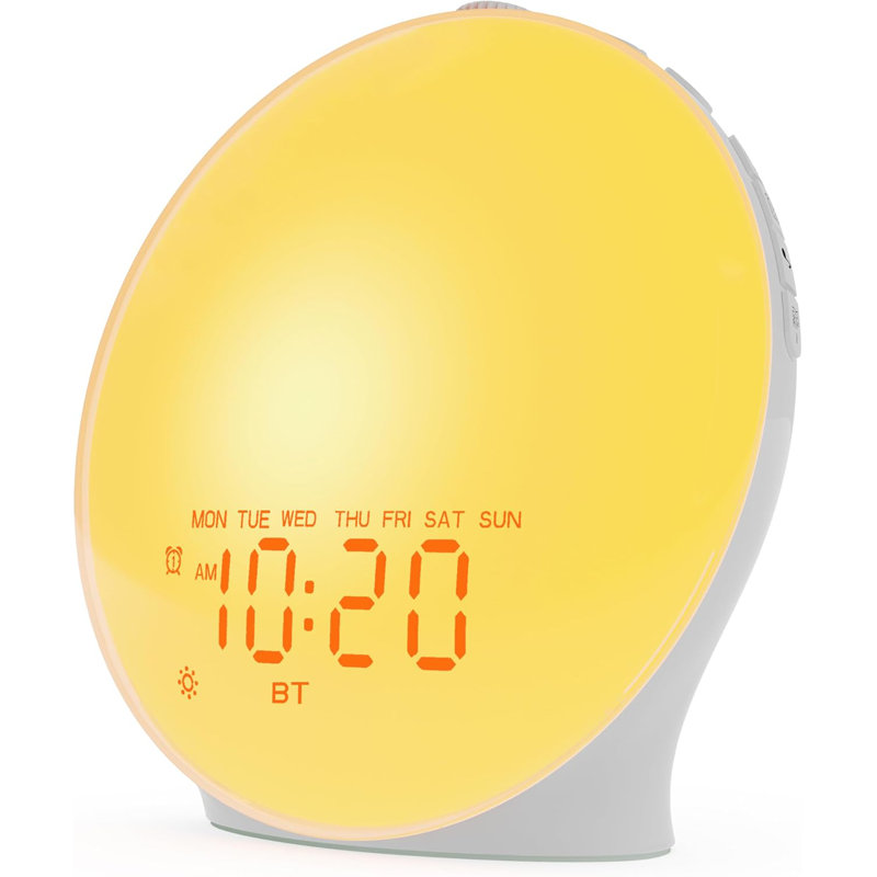 Sunrise Alarm Clock White Noise Sound Machine With 22 Soothing Sounds 17 Nightlights Bluetooth Speaker Wake Up Light Alarm Clock
