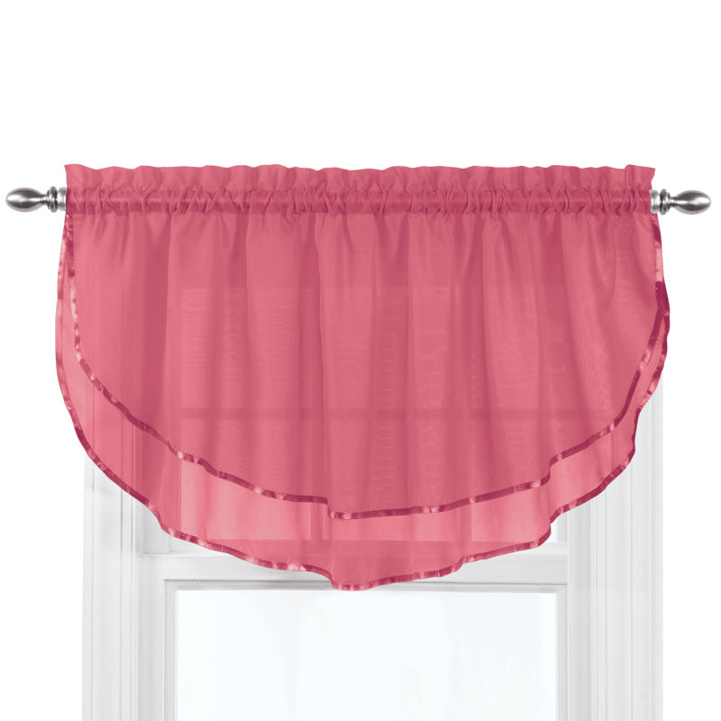 Cantonnière transparente 60 po Penobscot Elegance, Brun