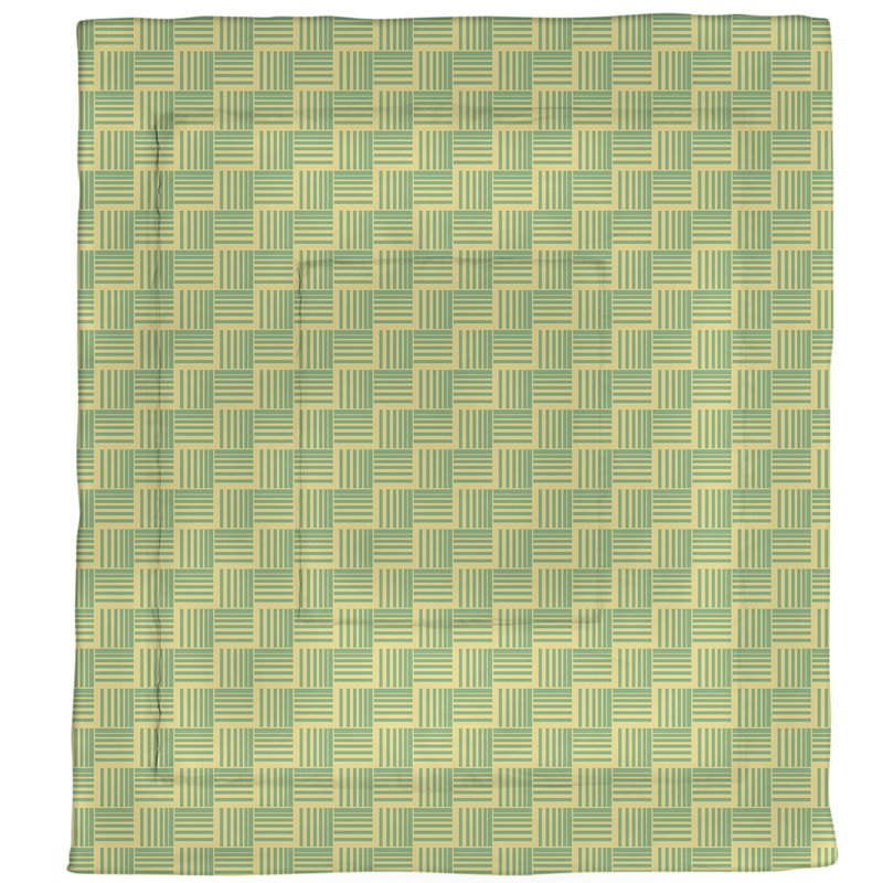 Édredon réversible en microfibre Dana Strider, Édredon simple TG, Jaune / rayé vert