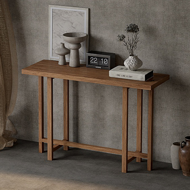 Console rectangulaire simple Retro, Brun
