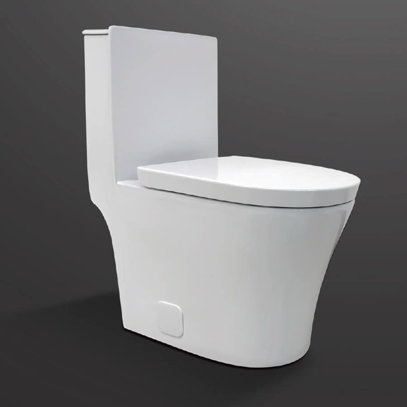 Toilette ronde une pièce à double chasse